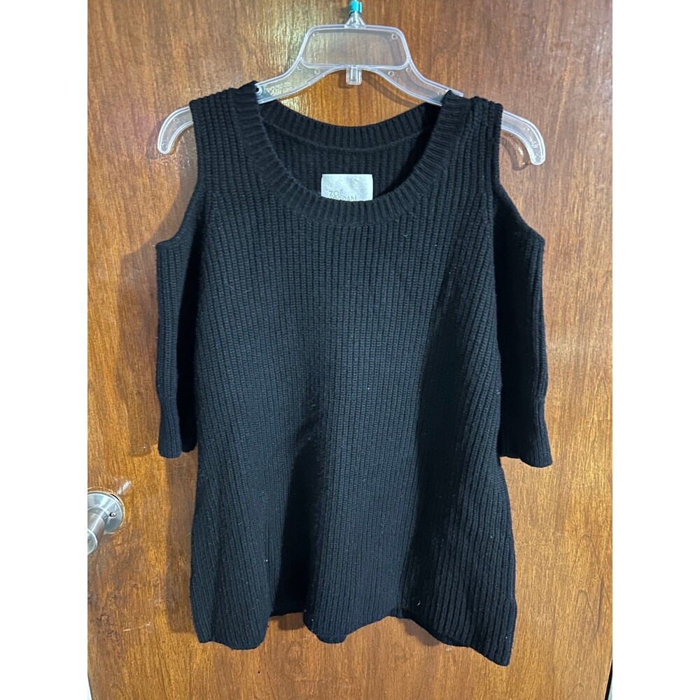 ZOE JORDAN Women's sz M/L Cashmere/Wool Blend Cold Shoulder Sweater